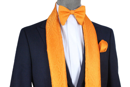Geo Solid A3 | Orange Geometric | Scarf & Bowtie Set