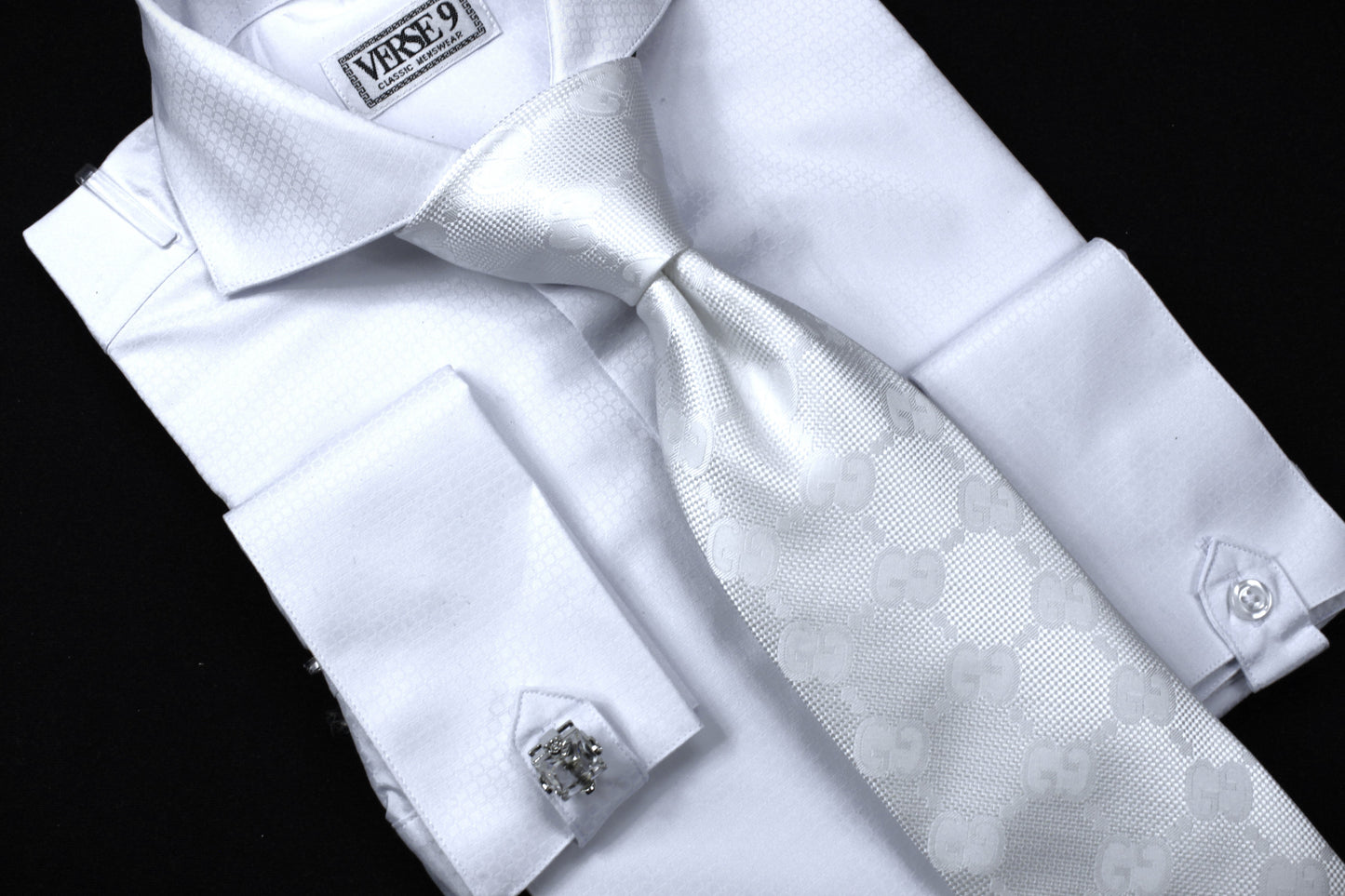 GG Solid 1 | White | Tie & Pocket Square