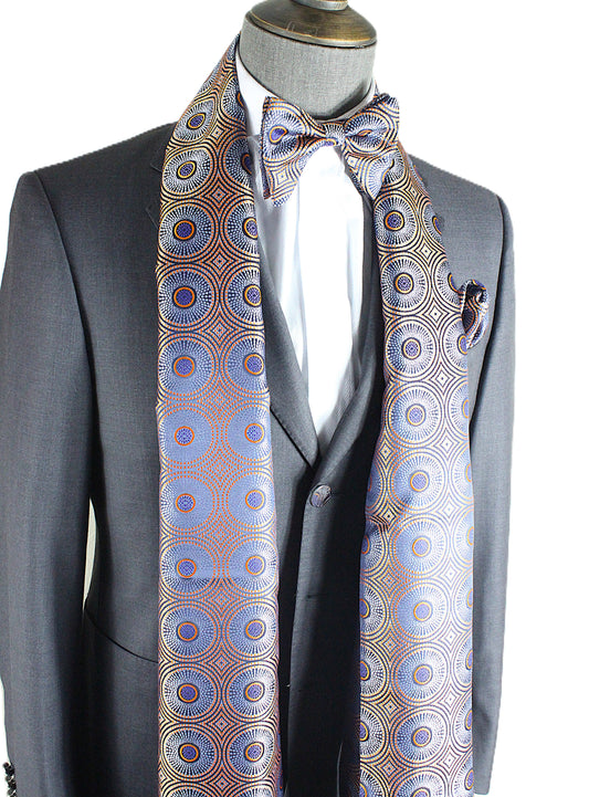 Grand Canyon 4 | Lavender & Orange Geometric | Single Scarf
