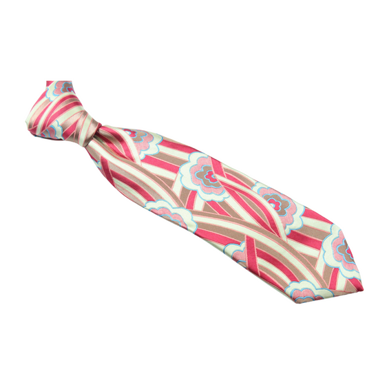 Gretzky 8 | Taupe & Red Floral | Necktie