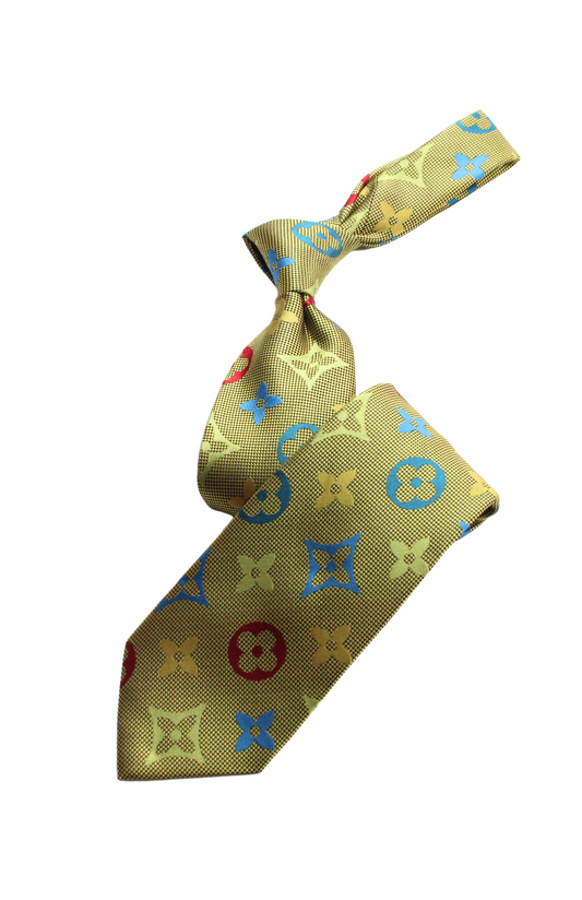 LV Multicolor B3 | Mustard | Tie & Pocket Square