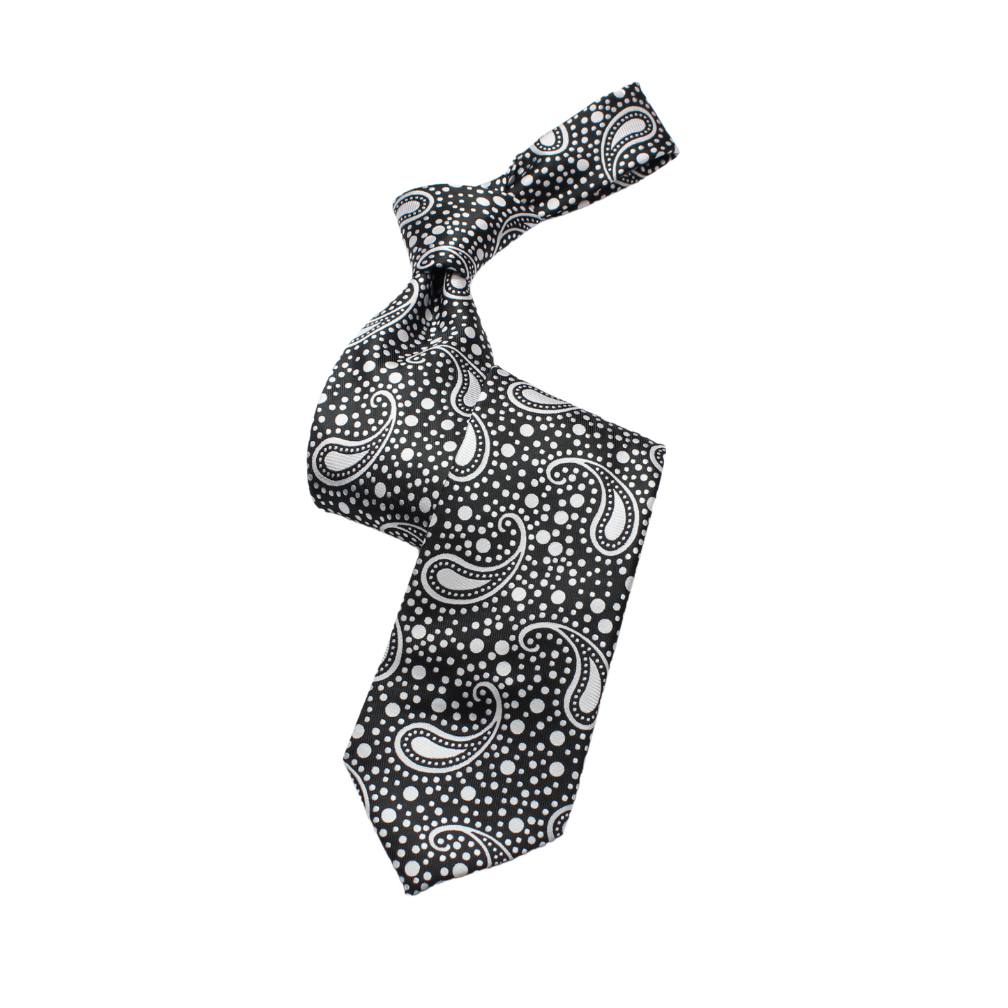 MIB B6 | Black & White Paisley | Necktie