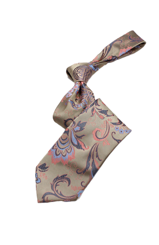 Djbouti 3 | Taupe Floral | Necktie