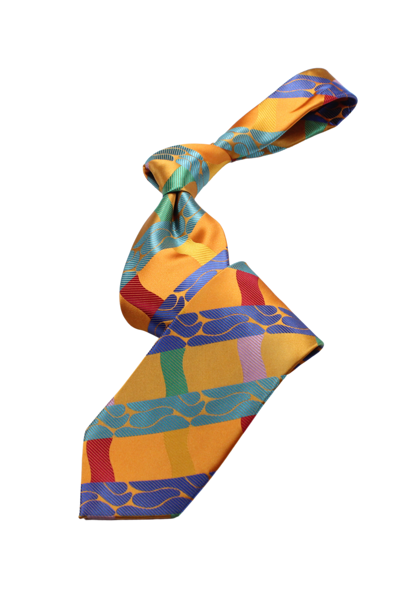 Sugar Ray 10 | Multi Color Orange Geometric | Necktie