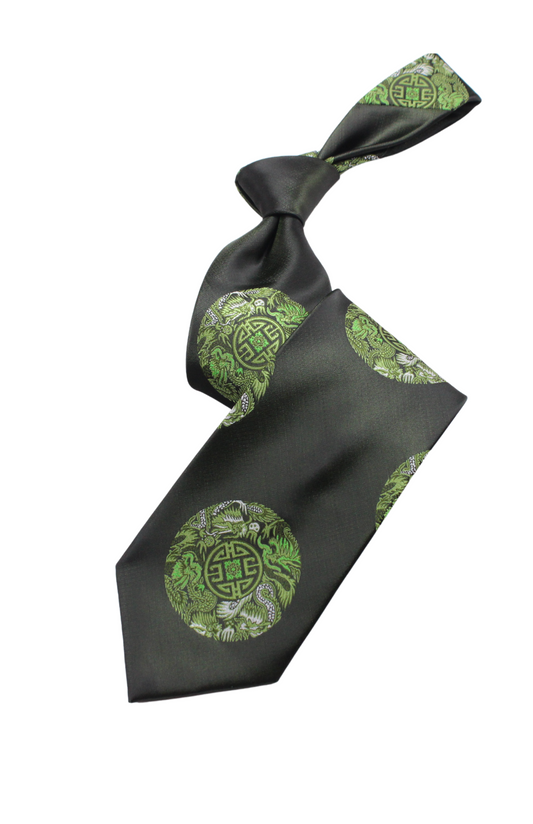 Wall Of China 2 | Green Geometric | Necktie