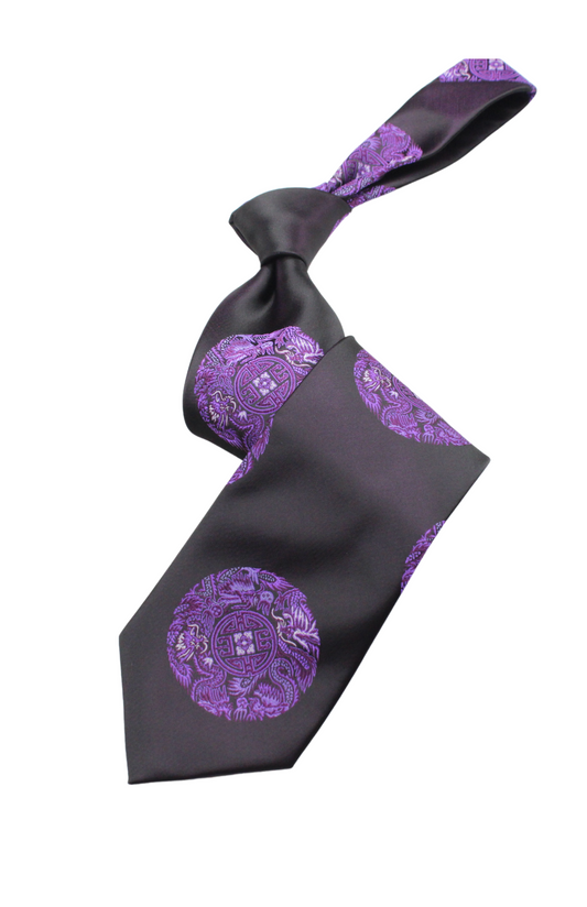 Wall Of China 4 | Purple Geometric | Necktie