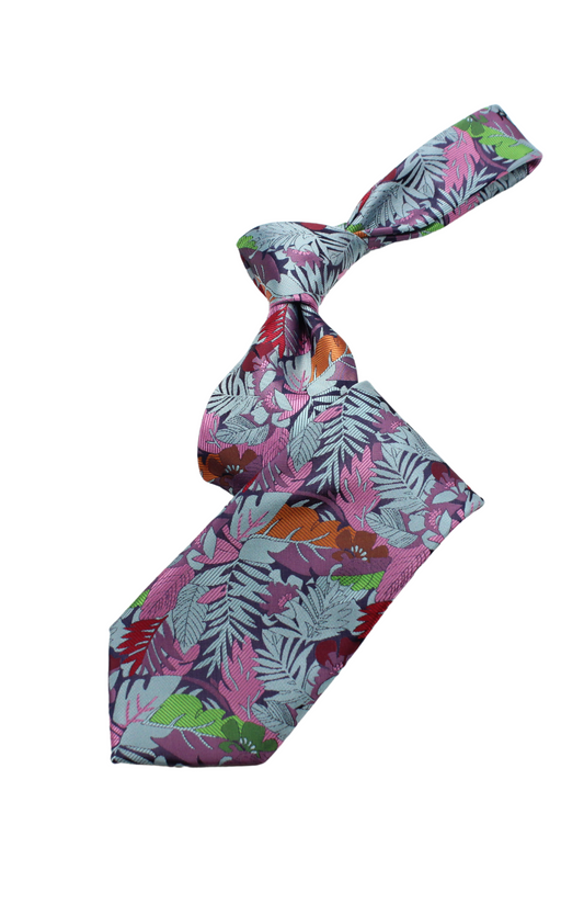 Serena 4 | Multi Color Teal Floral | Tie & Pocket Square
