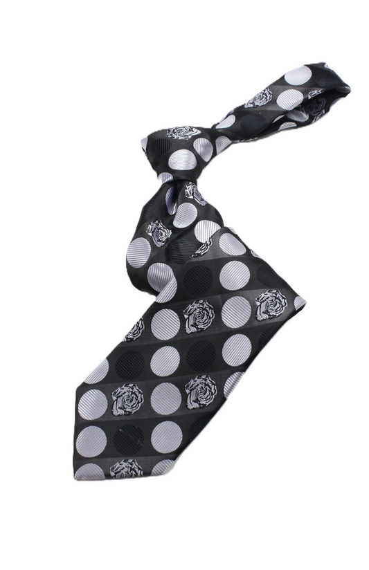 MIB N4 | Black & White Floral | Necktie