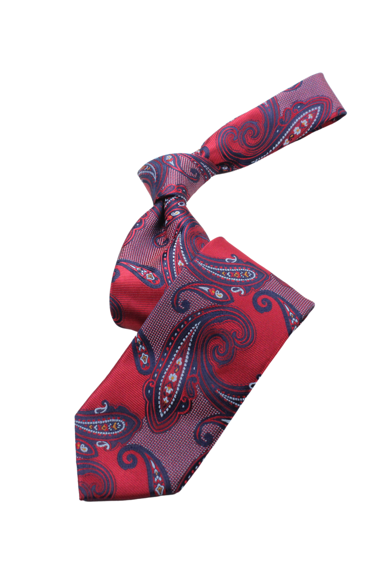 Chiliz 5 | Red & Navy Paisley | Tie & Pocket Square