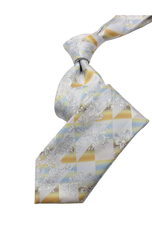 Dazzler 1 | Multi Color White Paisley | Necktie