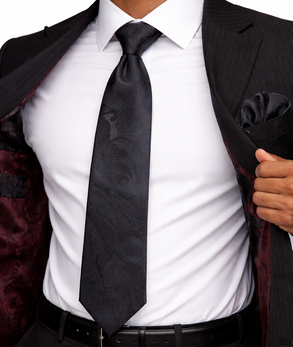 MEN IN BLACK A5 | PAISLEY | TIE & POCKET SQUARE