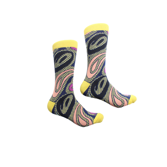 Usain 1 | Multi Navy Paisley | Sock