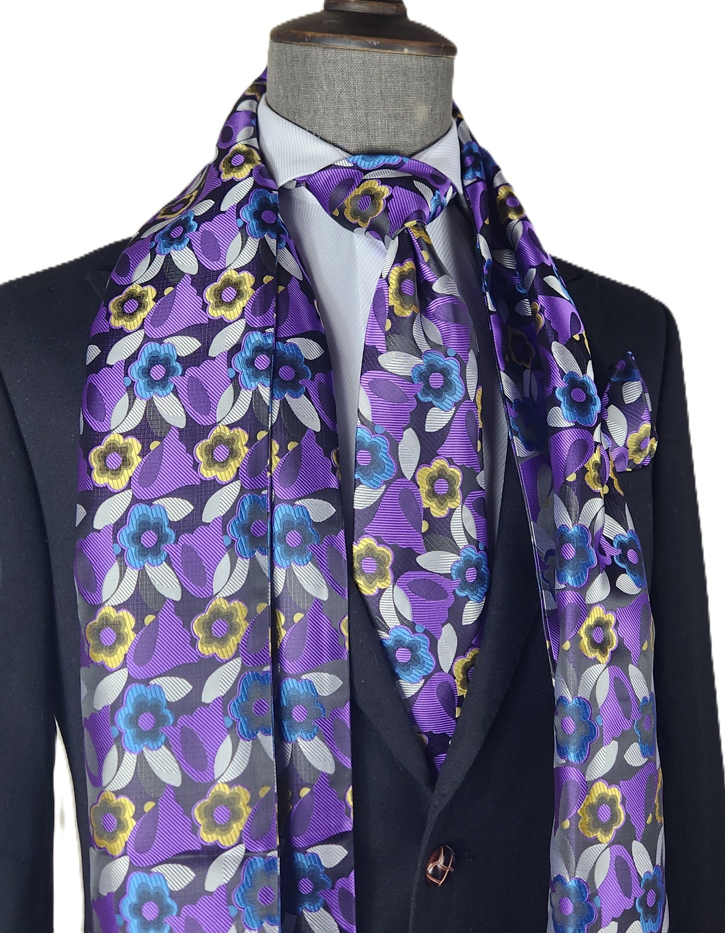 Victorian Falls 4 | Purple Floral | Single Scarf